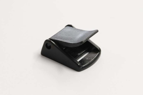 Schwarze Klemm-Schnalle aus Kunststoff 20 mm