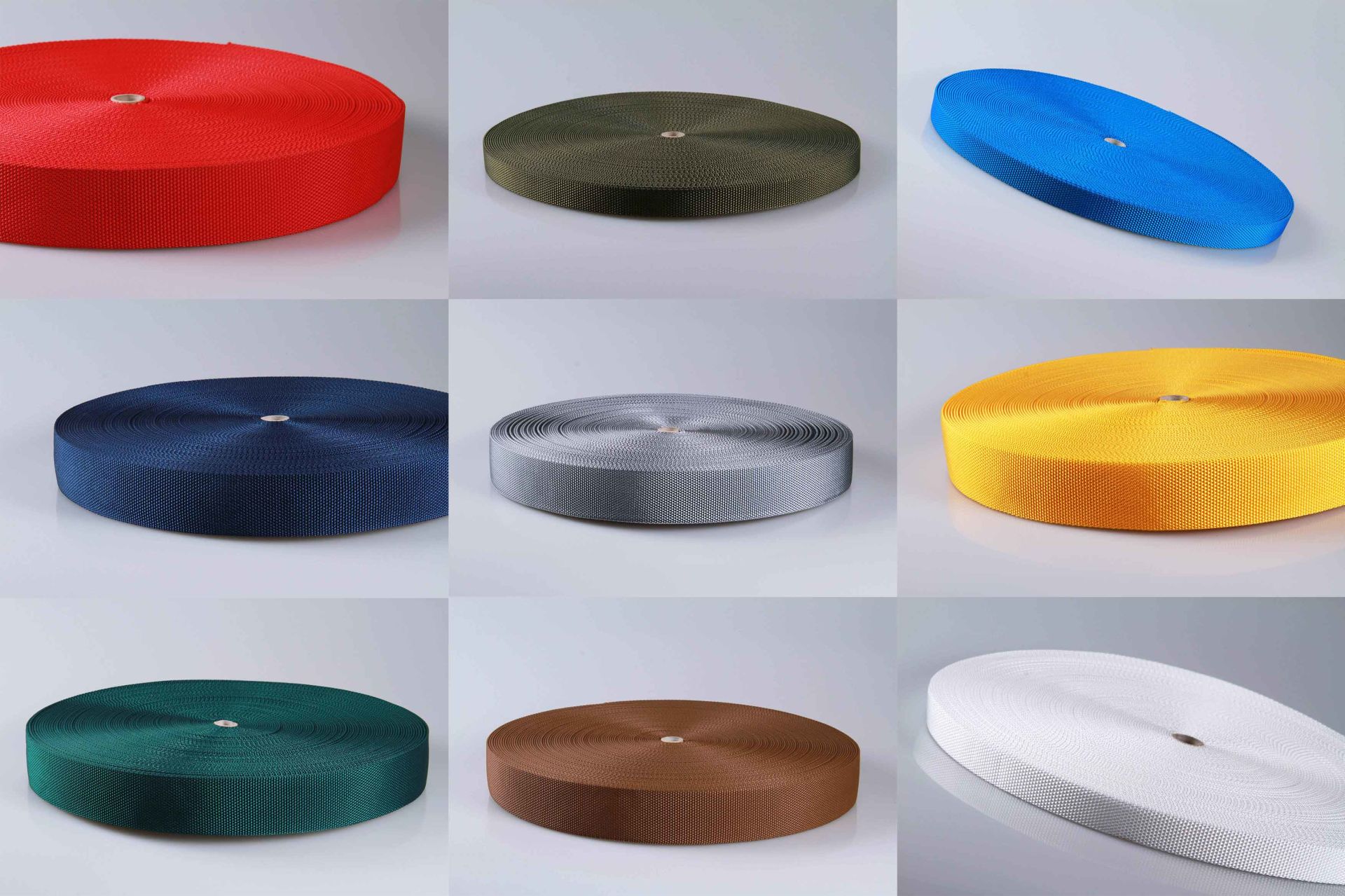 PP-Gurtband | 25 mm Breite | 50 m Rollenware | Farbauswahl | Hohe Reißfestigkeit - 650 daN/kg | 2,1 mm Stärke
