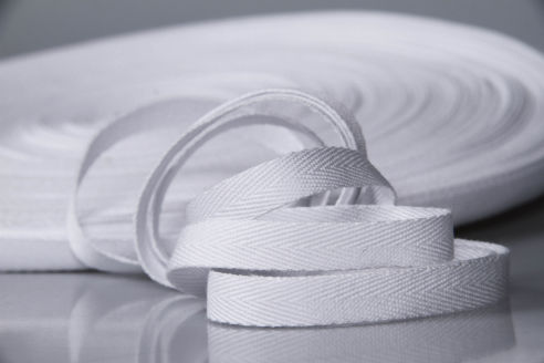 Baumwollband | Köperband | Einfassband | 10 mm | optisch-weiß | 100 Meter