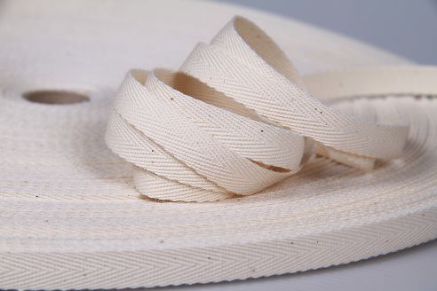Baumwollband | Köperband | Einfassband | 100 m Rollenware | 10 mm Breite | Naturweiß - Beige | 0,3 mm Stärke Baumwollband | Köperband | Einfassband | 100 m Rollenware | 10 mm Breite | Naturweiß - Beige | 0,3 mm Stärke