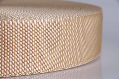 PP-Gurtband | Art. 9102 | beige | Breite 50 mm | 1,6 mm stark | 50 mtr. Rolle