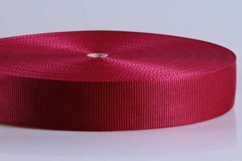 PP-Gurtband | Art. 9102 | bordeaux | Breite 50 mm | 1,6 mm stark | 50 mtr. Rolle