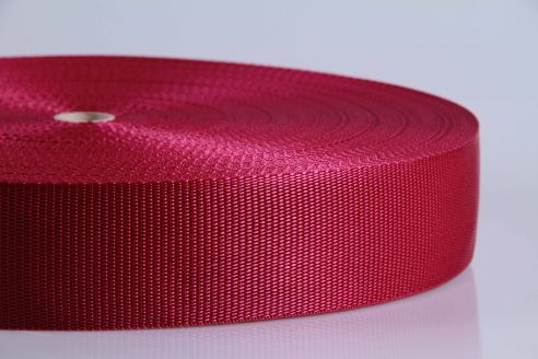 PP-Gurtband | Art. 9102 | bordeaux | Breite 50 mm | 1,6 mm stark | 50 mtr. Rolle