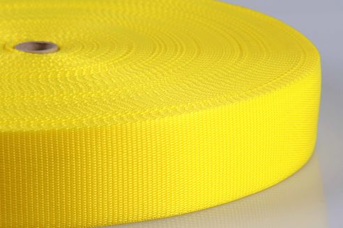PP-Gurtband | Art. 9102 | gelb | Breite 50 mm | 1,6 mm stark | 50 mtr. Rolle