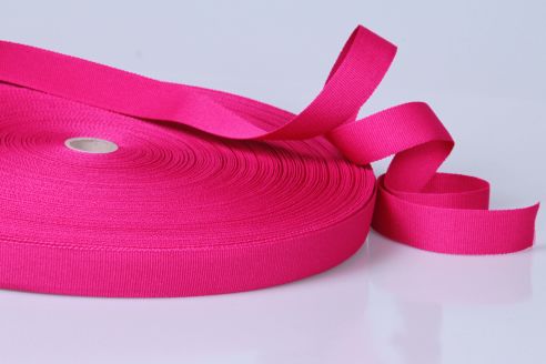 PES-Ripsband | 20 mm breit | 50 mtr. Rolle | pink | soft/weich