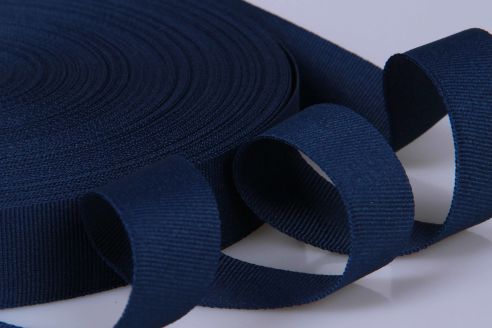 PES-Ripsband | 25 mm breit | 50 mtr. Rolle | marine | soft/weich