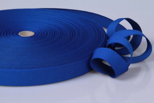 PES-Ripsband | 25 mm breit | 50 mtr. Rolle | königsblau | soft/weich