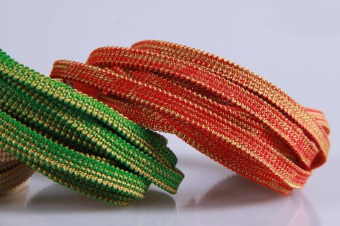 Elastisches Gummiband | 3er-SET | 5 mm | gold-meliert | je 5 mtr. | Deutsche Herstellung