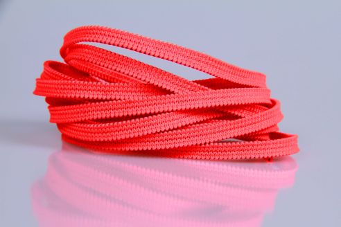 Elastisches Gummiband | 5 mm | neon-rot | 5 mtr. | Deutsche Herstellung