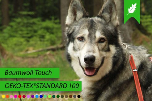 Super-Grip Cotton Soft | gummierte Hundeleine aus PES | Schleppleine | 12 mm x 4 m - 10 m lang | ohne Handschlaufe | verschiedene Karabiner