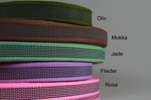 Neue Farben | Super-Grip | gummierte Hundeleine aus PES | 2 cm x 120 cm lang | mit Handschlaufe | Karabinerwahl