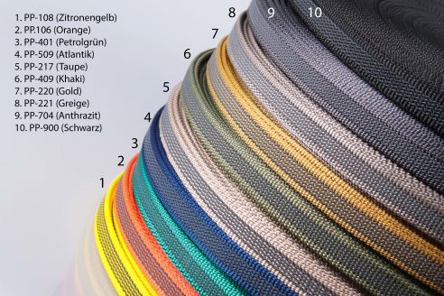PP Anti-Rutsch | 50 mtr. Rolle | 15 mm breit | Farbauswahl | Training | beidseitige schwarze Gummierung | Hundesport und Pferdesport