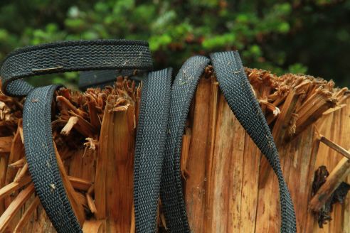 Anti-Rutsch | gummierte Hundeleine aus PP | robuste Schleppleine | 2 cm breit x 8 m lang | mit Handschlaufe