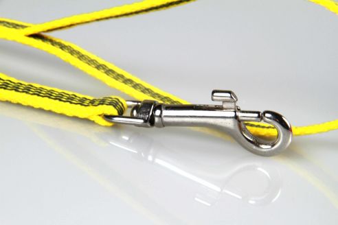 Super-Grip | gummierte Hundeleine aus PES | 12 mm x 120 cm lang | mit Handschlaufe | kleiner Karabiner