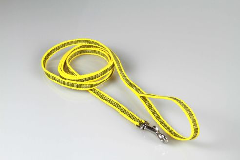 Super-Grip | gummierte Hundeleine aus PES | 12 mm x 120 cm lang | mit Handschlaufe | kleiner Karabiner