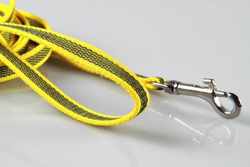 Super-Grip | gummierte Hundeleine aus PES | 15 mm x 120 cm lang | mit Handschlaufe | kleiner Karabiner