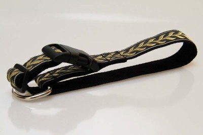 Hundehalsband - Goldfäden - Antik - Zugentlastung - 25 mm Hundehalsband - Goldfäden - Antik - Zugentlastung - 25 mm