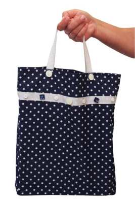 Stofftasche | Handarbeit | Knöpfe | Sterne | Weiss Stofftasche | Handarbeit | Knöpfe | Sterne | Weiss