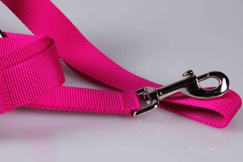 Hundeleine | Universal | Längenverstellbar | 220 cm lang | 30 mm breit | Pink