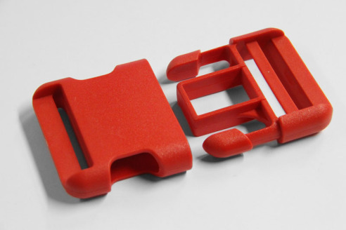 Steckschnalle aus Kunststoff | 40 mm | Für Rucksäcke und Taschen | rot