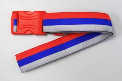 Koffergurt | Streifen | rot - blau - grau Koffergurt | Streifen | rot - blau - grau