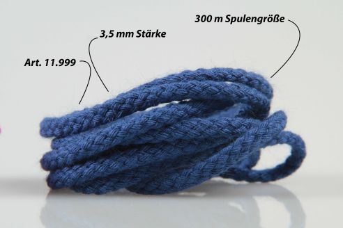 Acryl-Flechtkordel | Durchmesser ab 1 mm - 3,5 mm | Ab 300 m | Für Bekleidung, Accessoires, Heimtextilien und Dekoration