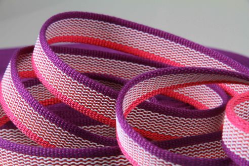 PES Anti-Rutsch | Meterware | 20 mm breit | Bunt / Farbverlauf / Gestreift | Baumwoll-touch | beidseitige weiße Gummierung | Hundesport und Pferdesport
