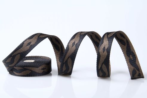PA-Motivband Keltic | Khaki/Schwarz | Meterware | Softes Nylon Gurtband mit beidseitigem Keltik-Design | 25 mm | 1,8 mm Stärke PA-Motivband Keltic | Khaki/Schwarz | Meterware | Softes Nylon Gurtband mit beidseitigem Keltik-Design | 25 mm | 1,8 mm Stärke