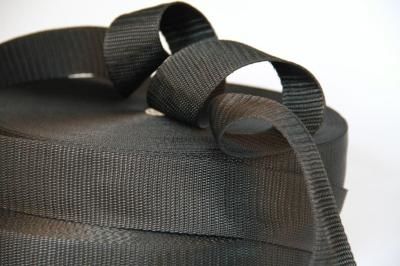 PP-Gurtband | 50 mm Breite | 50 m Rollenware | schwarz | weich | flexibel | Tragegurt | Stärke 1,1 mm