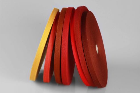 Einfassband | 100 m | weiche Bandware | Köperband aus PAC | 20 mm breit | Rottöne-Auswahl