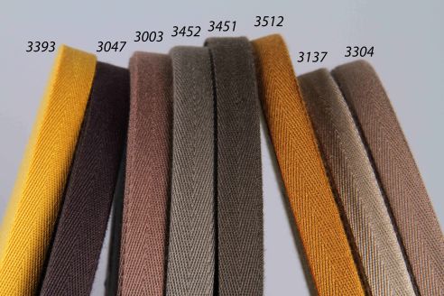Einfassband | 100 m | weiche Bandware | Köperband aus PAC | 20 mm breit | Brauntöne-Auswahl Einfassband | 100 m | weiche Bandware | Köperband aus PAC | 20 mm breit | Brauntöne-Auswahl