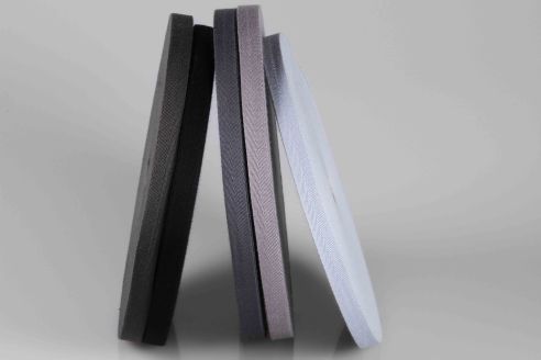 Einfassband | 100 m | weiche Bandware | Köperband aus PAC | 10 mm breit | Grautöne/Schwarz-Auswahl Einfassband | 100 m | weiche Bandware | Köperband aus PAC | 10 mm breit | Grautöne/Schwarz-Auswahl