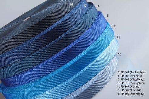 PP-Gurtband | Preisgruppe 2 | 10 mm Breite | 50 m Rollenware | Farbauswahl | stabil | robust | flexibel | 1,8 mm Stärke