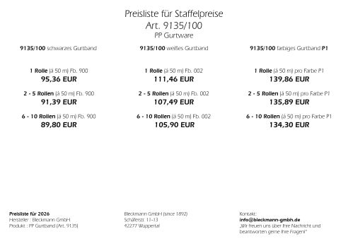 PP-Gurtband | 100 mm Breite | 50 m Rollenware | Farbauswahl | stabil | robust | flexibel | 1,8 mm Stärke
