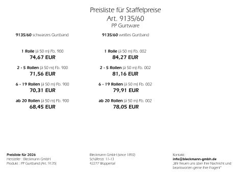 PP-Gurtband | 60 mm Breite | 50 m Rollenware | Farbauswahl | stabil | robust | flexibel | 1,8 mm Stärke