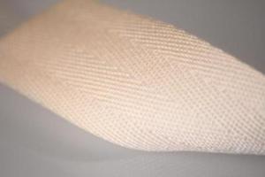 Baumwollband | Köperband | Einfassband | 100 m Rollenware | 15 mm Breite | Naturweiß - Beige | 0,3 mm Stärke
