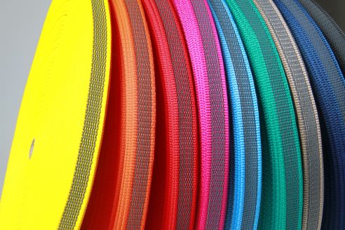PP Anti-Rutsch | Meterware | 20 mm breit | Farbauswahl | Training | beidseitige schwarze Gummierung | Hundesport und Pferdesport