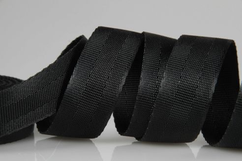 25 m Sicherheitsgurtband direkt vom Hersteller - 25 mm Breite - schwarz