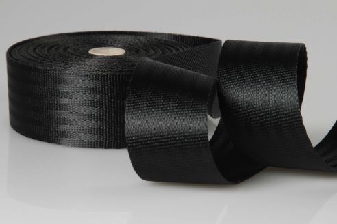 50 m Sicherheitsgurtband direkt vom Hersteller - 50 mm Breite - schwarz
