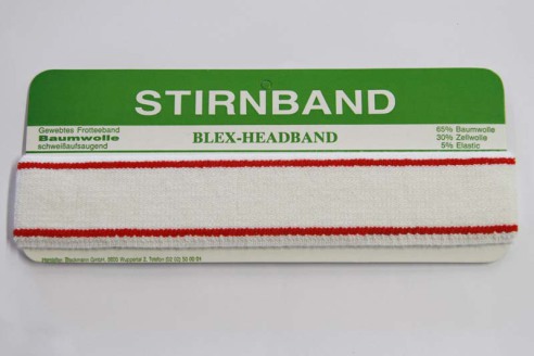 Stirnband | Elastisches Baumwoll - Frotteeband | 40 mm | blau