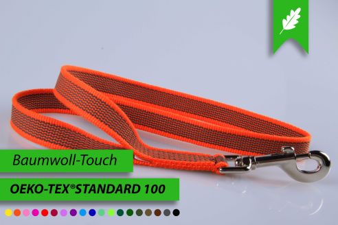 Super-Grip Cotton Soft | gummierte Kurzleine PES | softer und weicher Kurzführer | 20 mm Breite | 45 cm große Schlaufen-Länge