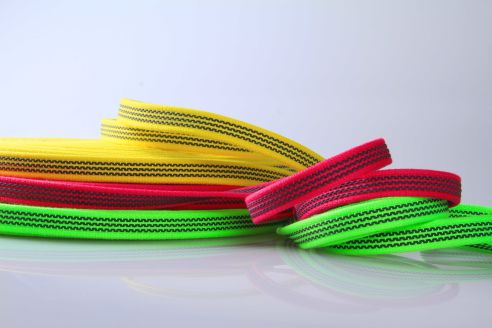 PES Anti-Rutsch | Meterware | 20 mm breit | kräftig, griffig und soft | Farbauswahl | Baumwoll-touch | beidseitige schwarze Gummierung | Hundesport und Pferdesport