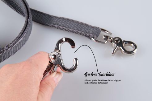 Zügelleine Super Grip Strong Resistance PP | 20 mm Breite | Gummierte Pferdezügel ab 2,10 m Länge | Für Ponys bis Voll-und Warmblüter | Wetterfest