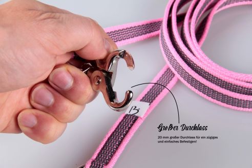 Zügelleine Cotton Soft | Pferdezügel für Warmblüter mit eingewebtem Gummi | Soft und Reißfest | 3,20 m Länge | 15 mm Breite | Farbwahl