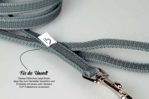 Super-Grip Strong Resistance | gummierte Cityleine aus PP | 12 mm Breite | 100 cm - 350 cm lang | mit Handschlaufe | Karabinerwahl | wetterfest