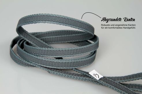 Super-Grip Strong Resistance | gummierte Schleppleine aus PP | 12 mm Breite | 4 m - 10 m lang | mit Handschlaufe | Karabinerwahl | wetterfest