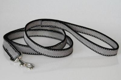 Reflektierende Hundeleine  -  weiße Gummierung  -  2 x 120 cm