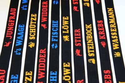 Umhängeband | Lanyards | Tierzeichen | Sternzeichen | 25 mm breit | 50 cm lang Umhängeband | Lanyards | Tierzeichen | Sternzeichen | 25 mm breit | 50 cm lang