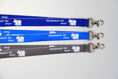 Umhängeband | Lanyard einteilig, schon ab 100 Stück mit Ihrem Text oder Logo eingewebt