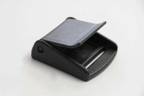 Schwarze Klemm-Schnalle aus Kunststoff 40 mm